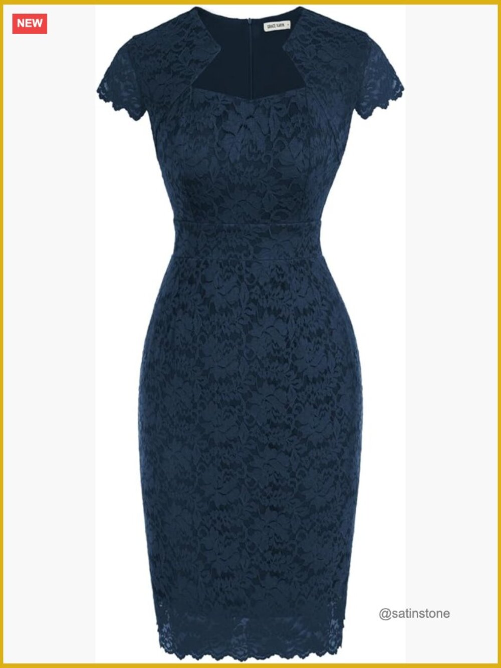 Cap Sleeve Lace Cocktail Dress for Wedding Guest Business Casual